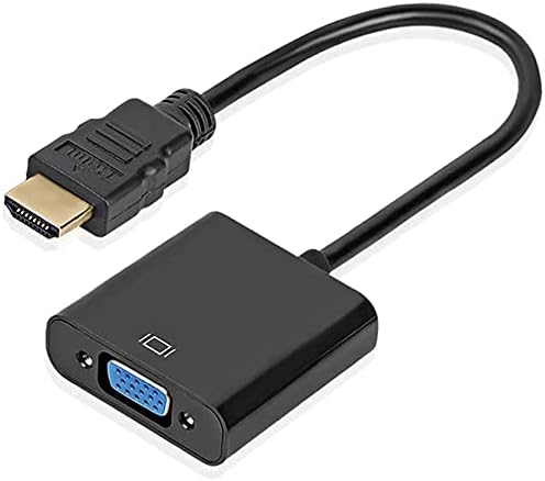 Alextry Adaptateur HDMI vers VGA Adaptateur convertisseur male vers Femelle 1080P pour Tablette PC Portable Noir