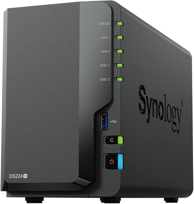 DS224+ Bt NAS 2 emp. 2.0/2.7 GHz 64b QuadCore 2Go 2 LAN GbE USB3.2