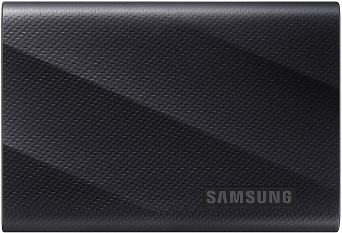 Samsung SSD Externe T9 Portable, 2 To, Vitesses de lecture/¨¦criture jusqu'¨¤ 2000 Mo/s1, USB 3.2 Gen 2x2, Compatible Mac, PC, Android et Appareils photo 12K, Noir, MU-PG2T0B/EU