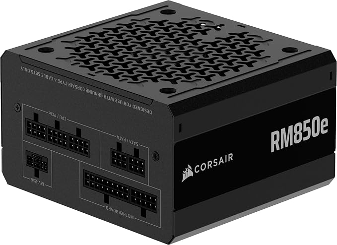 CORSAIR RM850e (2025) Alimentation ATX enti¨¨rement modulaire et silencieuse avec cable 12V-2x6 - Compatible ATX 3.1 et PCIe 5.1, efficacit¨¦ Cybenetics Gold, condensateurs ¨¦valu¨¦s ¨¤ 105¡ãC - Noir
