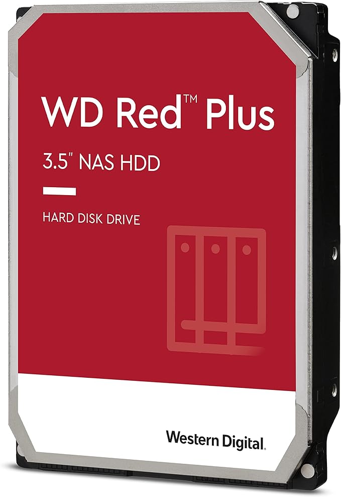 WD Red Plus 6 To Disque dur Interne 3.5" d¨¦di¨¦ NAS, 5400 RPM Class, SATA 6 GB/s, CMR, 256MB Cache, Garantie 3 ans