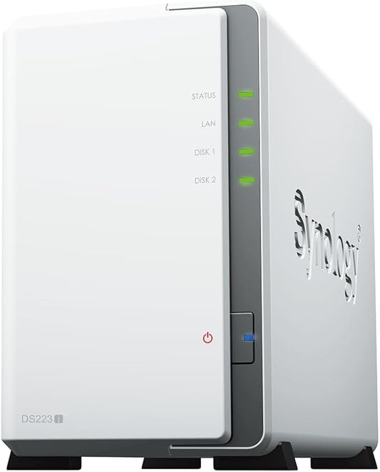 SYNOLOGY DS223J NAS de Bureau 2 Baies, Blanc