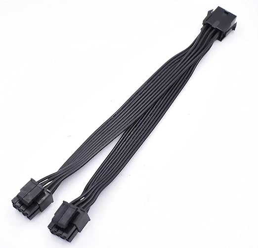 ISTARCOMPUTER Cable CPU pour carte m¨¨re Y-Splitter alimentation, ATX 12V, CPU 8 broches femelle vers double 8 (4+4) broches male, cable d'extension 8 broches