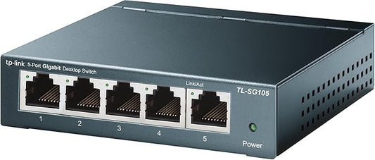 TP-Link TL-SG105 Switch Ethernet Gigabit 5 ports RJ45 metallique 10/100/1000 Mbps, IGMP Snooping, switch RJ45 id¨¦al pour ¨¦tendre le r¨¦seau cabl¨¦ pour les bureaux ¨¤ domicile