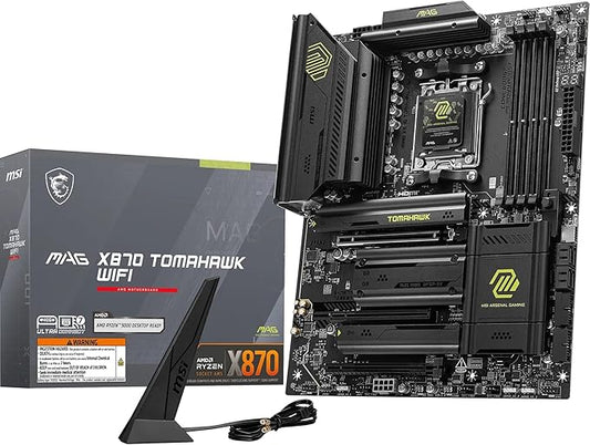MSI MAG X870 Tomahawk WiFi Carte m¨¨re, ATX - pour processeurs AMD Ryzen 9000/8000 / 7000, AM5 - VRM 80A SPS, DDR5 Memory Boost 8400+MT/s (OC), PCIe 5.0 x16 & 4.0 x16, M.2 Gen5, Wi-FI 7, 5G LAN